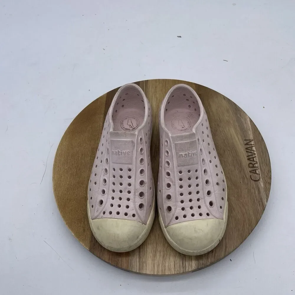 4/$25 Native Jefferson Slip On Shoes Girls 12 Pink Water Outdoor Summer Pool